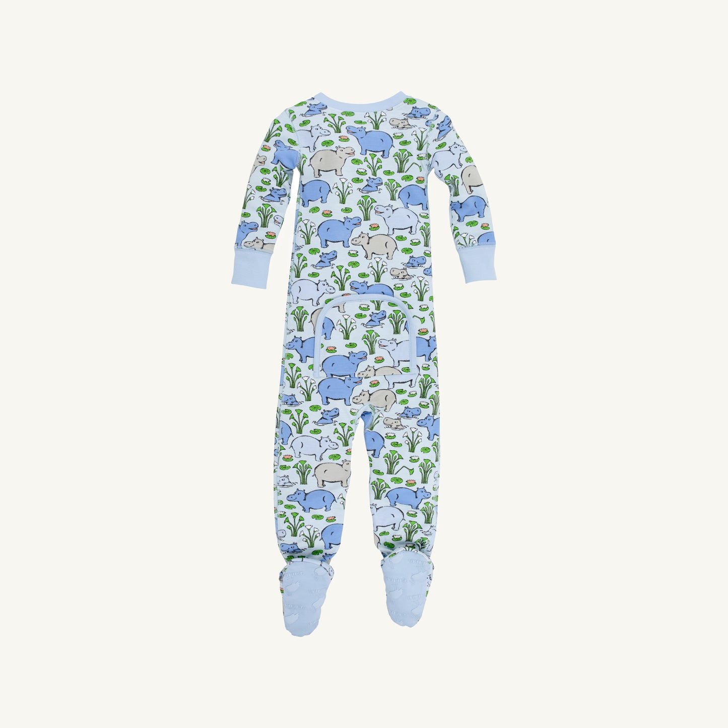 Knox’s Night Night Footed Bal Harbor Hippos Beale Street Blue