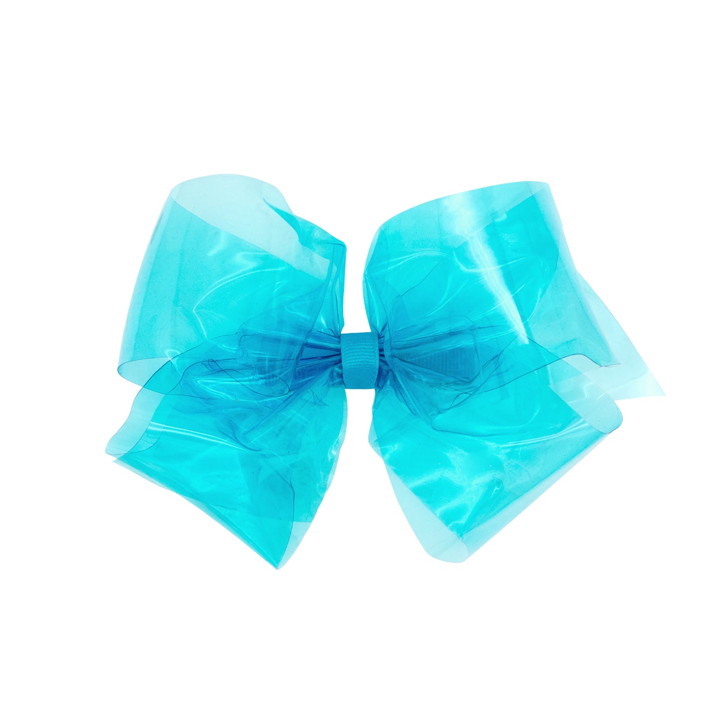 WeeSplash Colored Vinyl Bow with Plain Wrap-New Turquoise