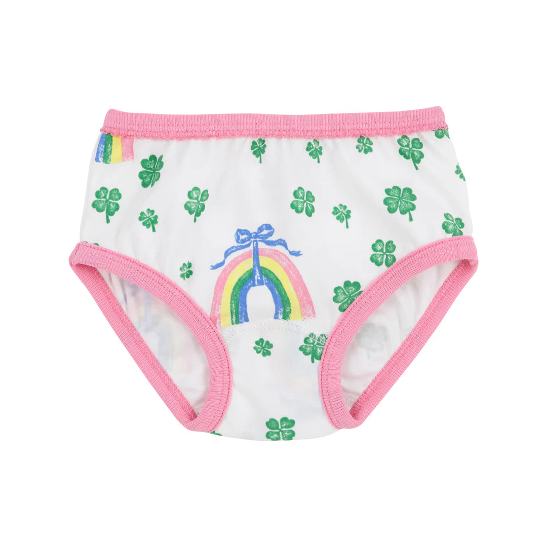 Pippy's Underpinnings Crescent Clover and Rainbows/Hamptons Hot Pink