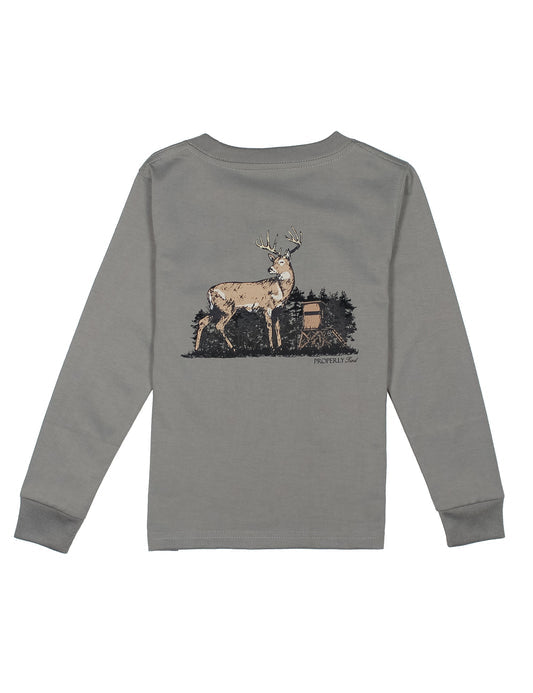 Boys Deer Season LS Battleship Grey