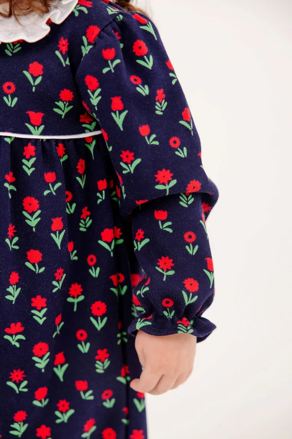 Maude's Ruffle Romper Prescott Farms Flowers with Worth Avenue White