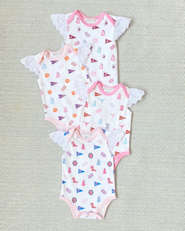 Alabama Wendy Onesie Sweet Home Honey with Hamptons Hot Pink