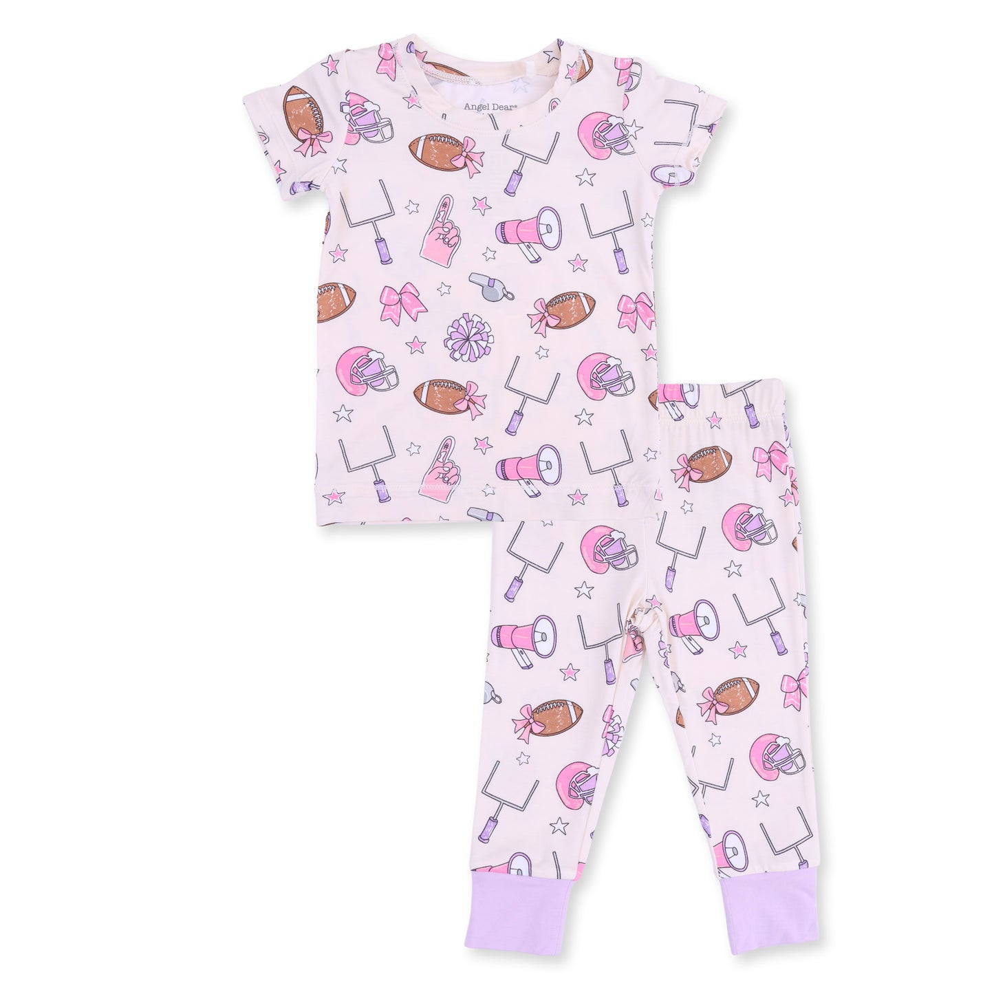 Football Cheer Short Sleeve Loungewear Set