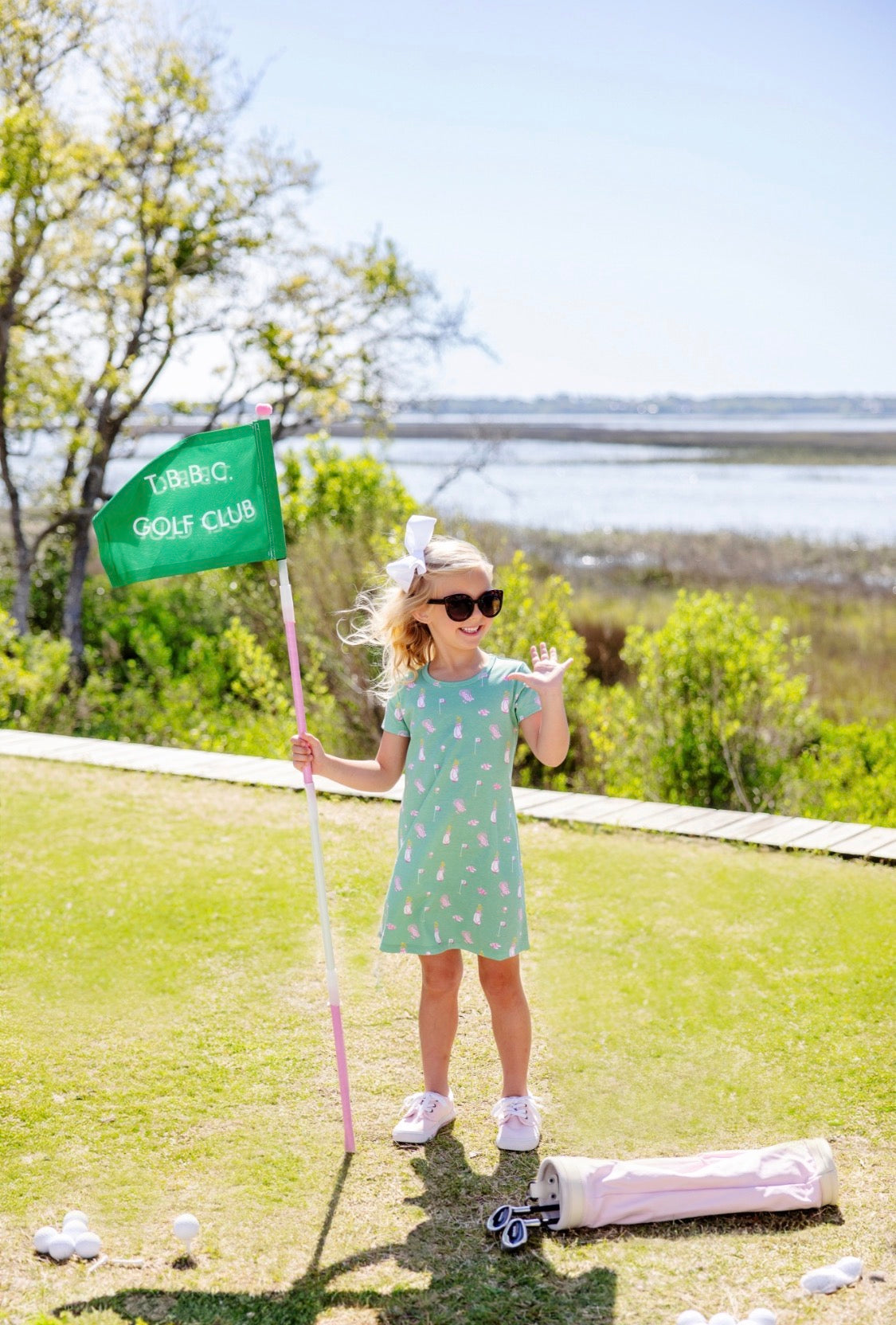 Short Sleeve Polly Play Dress Clubhouse Couture (Pier Party Pink)