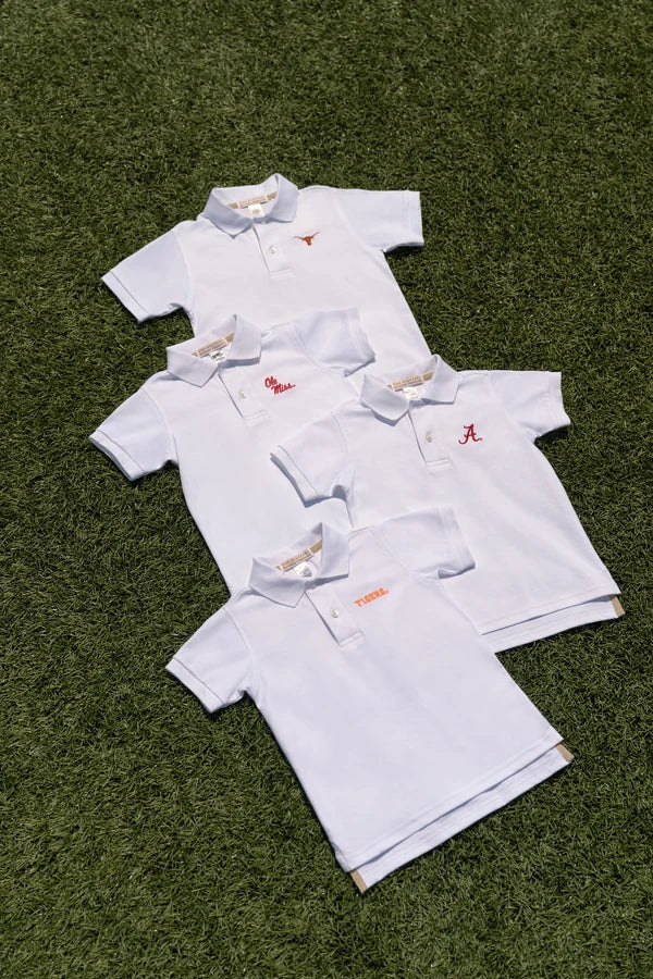 Ole Miss Prim & Proper Polo & Onesie Worth Avenue White