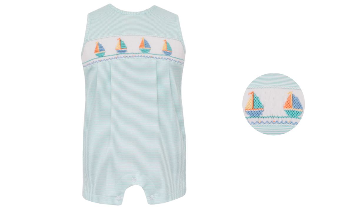 Aqua Boy’s Stripe Jon Jon-Sailboats