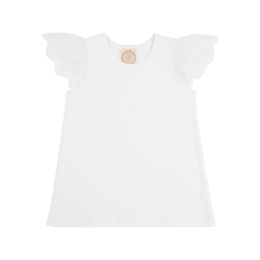 Ellen’s Eyelet Top Worth Avenue White