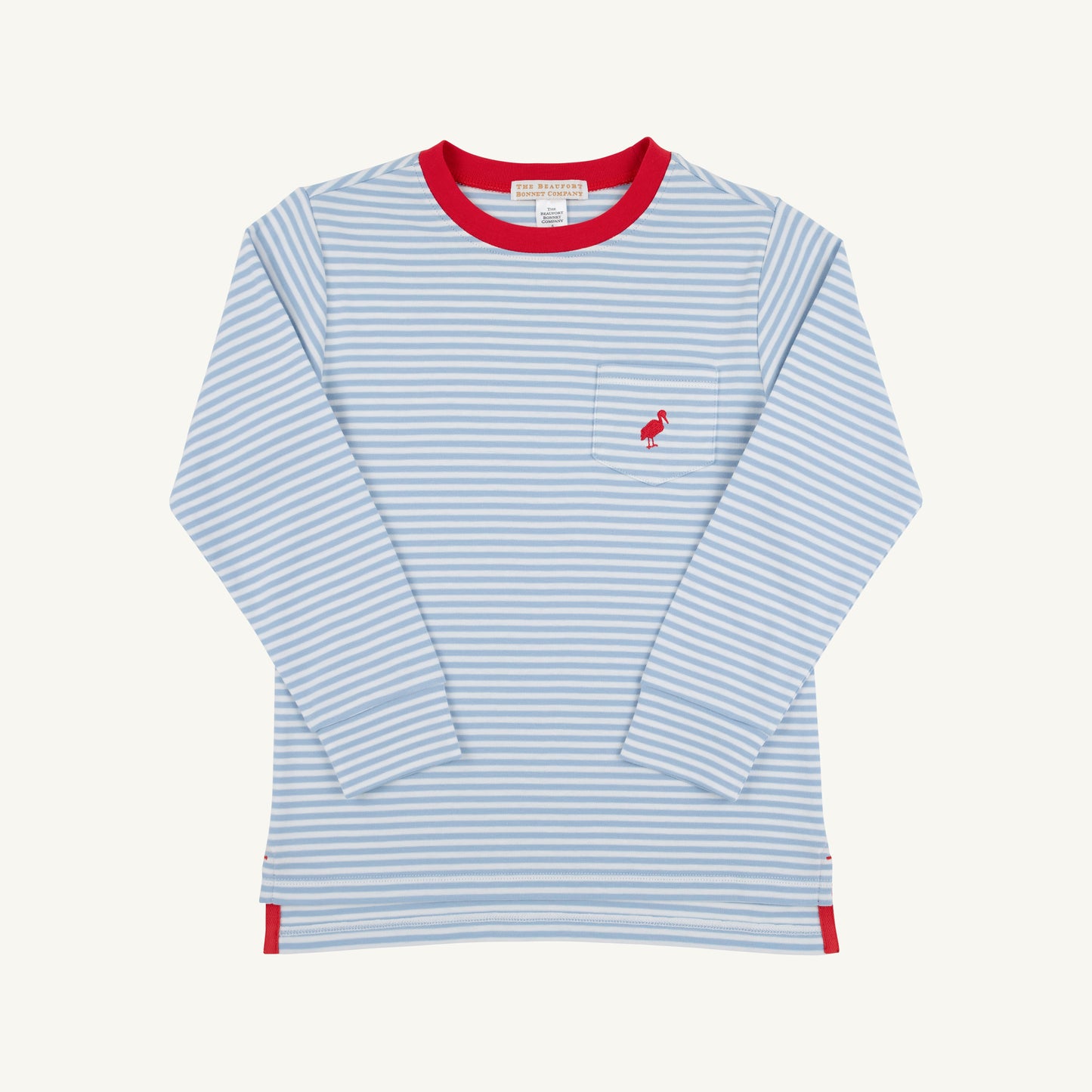 Long Sleeve Carter Crewneck Barrington Blue Stripe Richmond Red