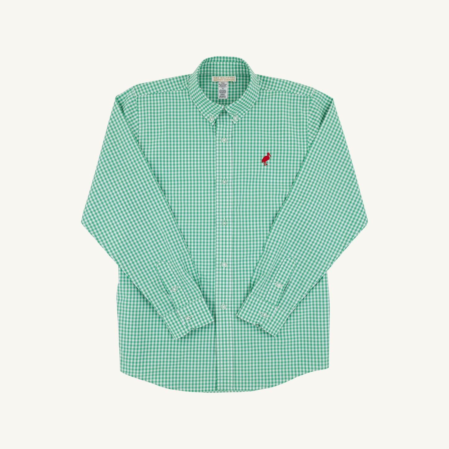 Deans List Dress Shirt Gibson Island Green Mini Gingham Richmond Red