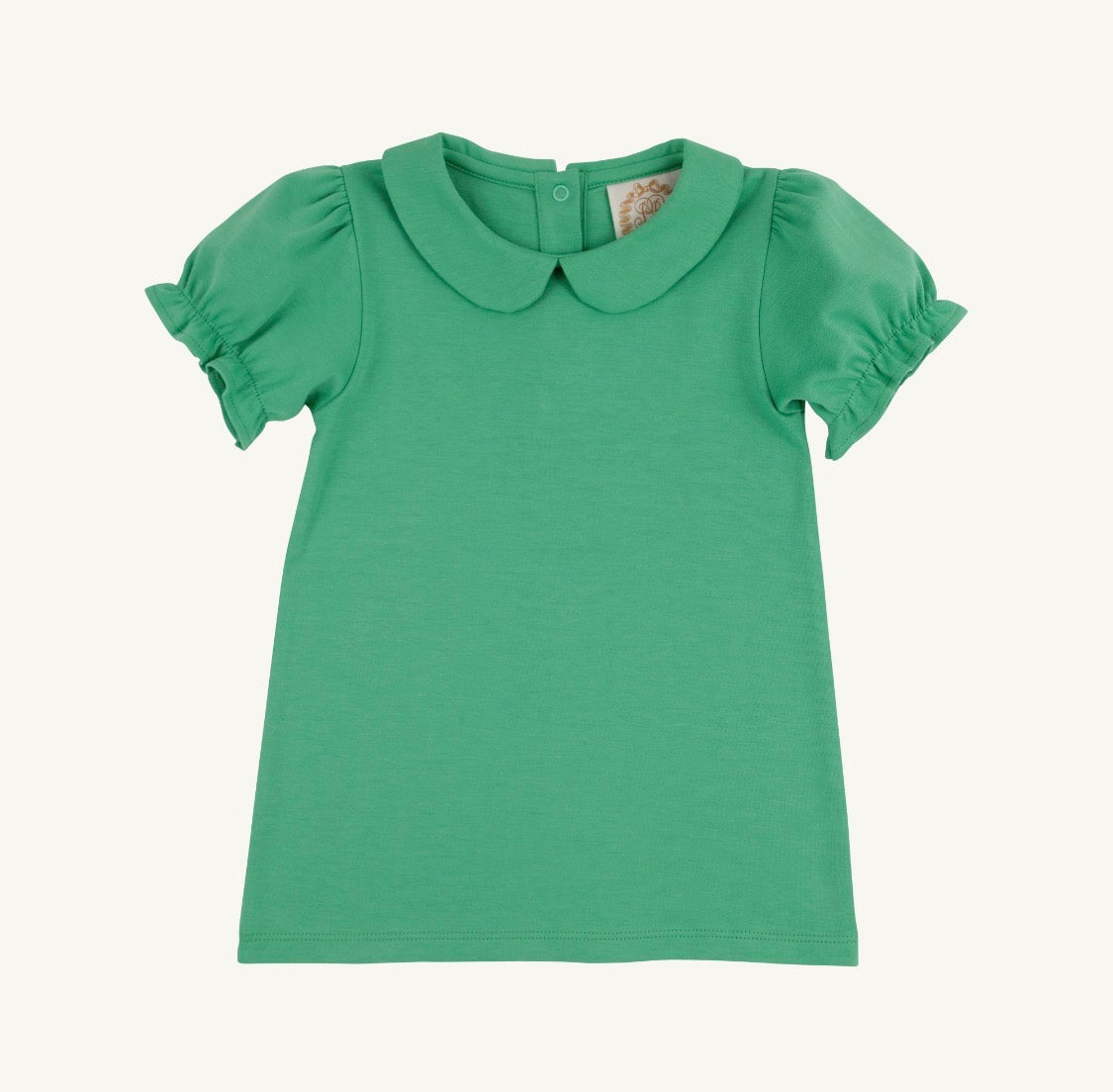 Maude's Peter Pan Collar Shirt & Onesie (Short Sleeve Pima)Gibson Island Green