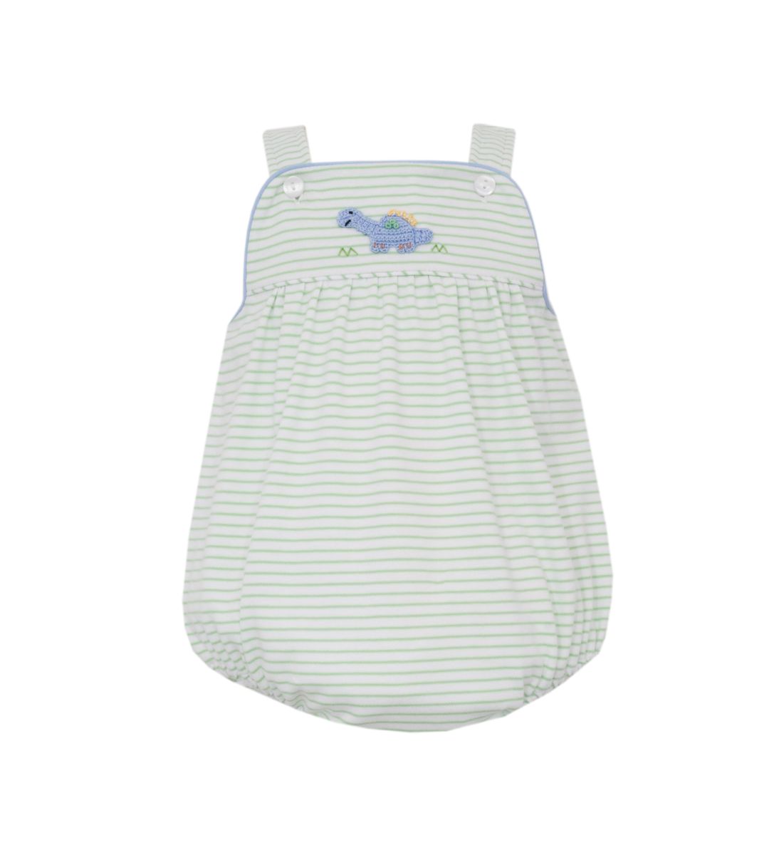 Green Stripe Boy’s Knit Bubble-Dinosaur