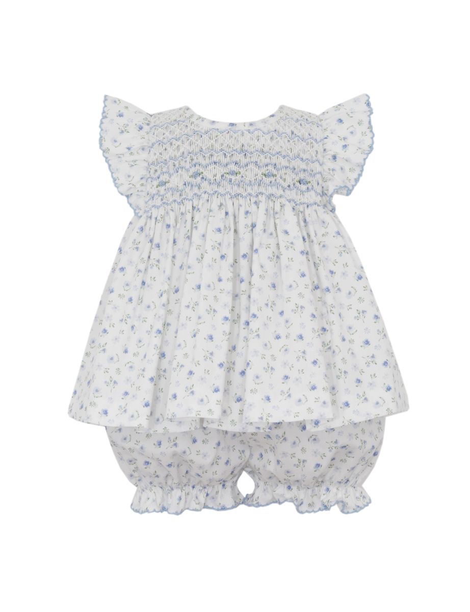 Lily-Light Blue Floral Bloomer Set
