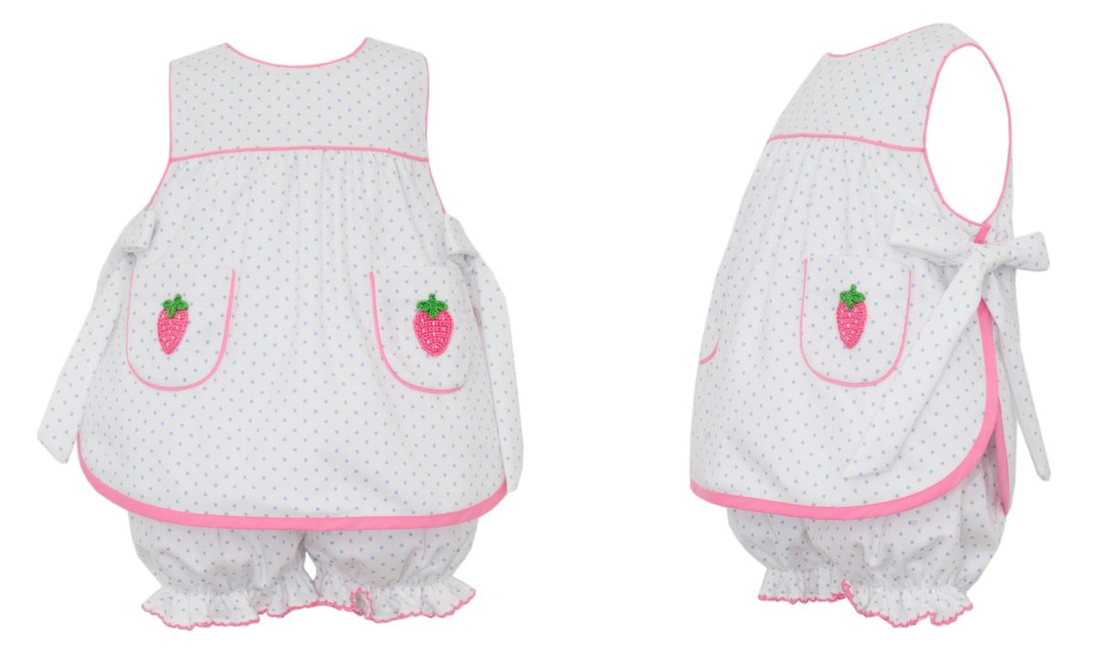 Light Blue & Pink Polka Dot Bloomer Set