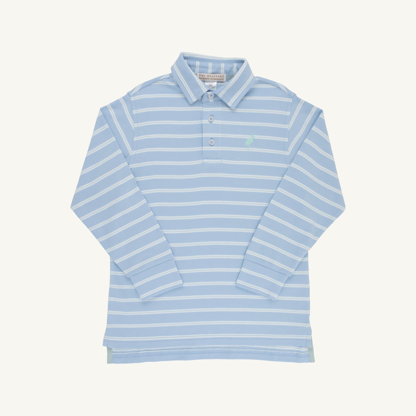 Prim & Proper Polo & Onesie Sarasota Sky Worth Ave White and Old Greenwich Green Stripe Old Greenwich Green
