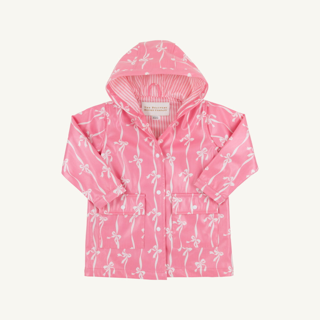 Liquid Sunshine Slicker Bell Court Bows Hamptons Hot Pink Hamptons Hot Pink Stripe