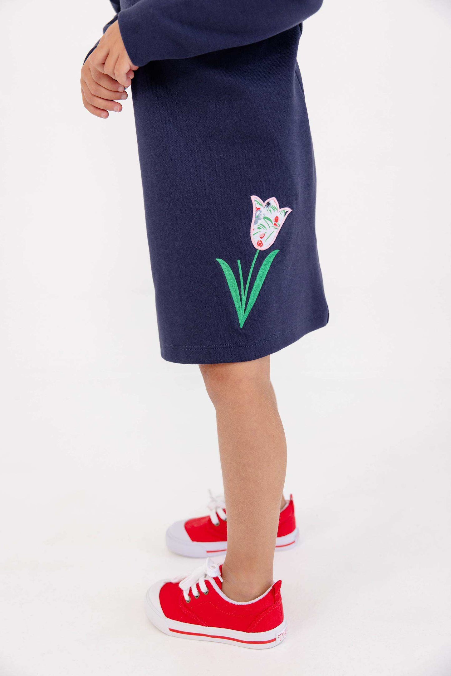 Tatum's Turtleneck Dress Nantucket Navy Tulip