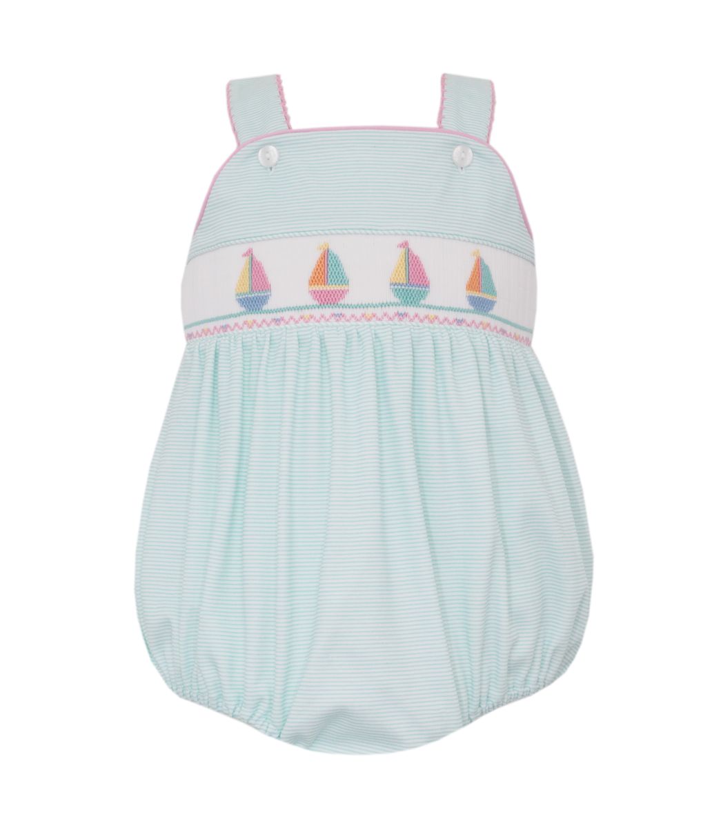 Girl’s Aqua Stripe Sun Bubble Sailboat
