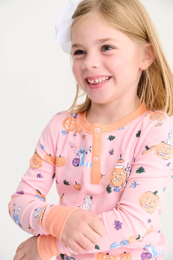 Payton Pajama Set Candy & Critters (Sandpearl Pink) with Seashore Sherbet
