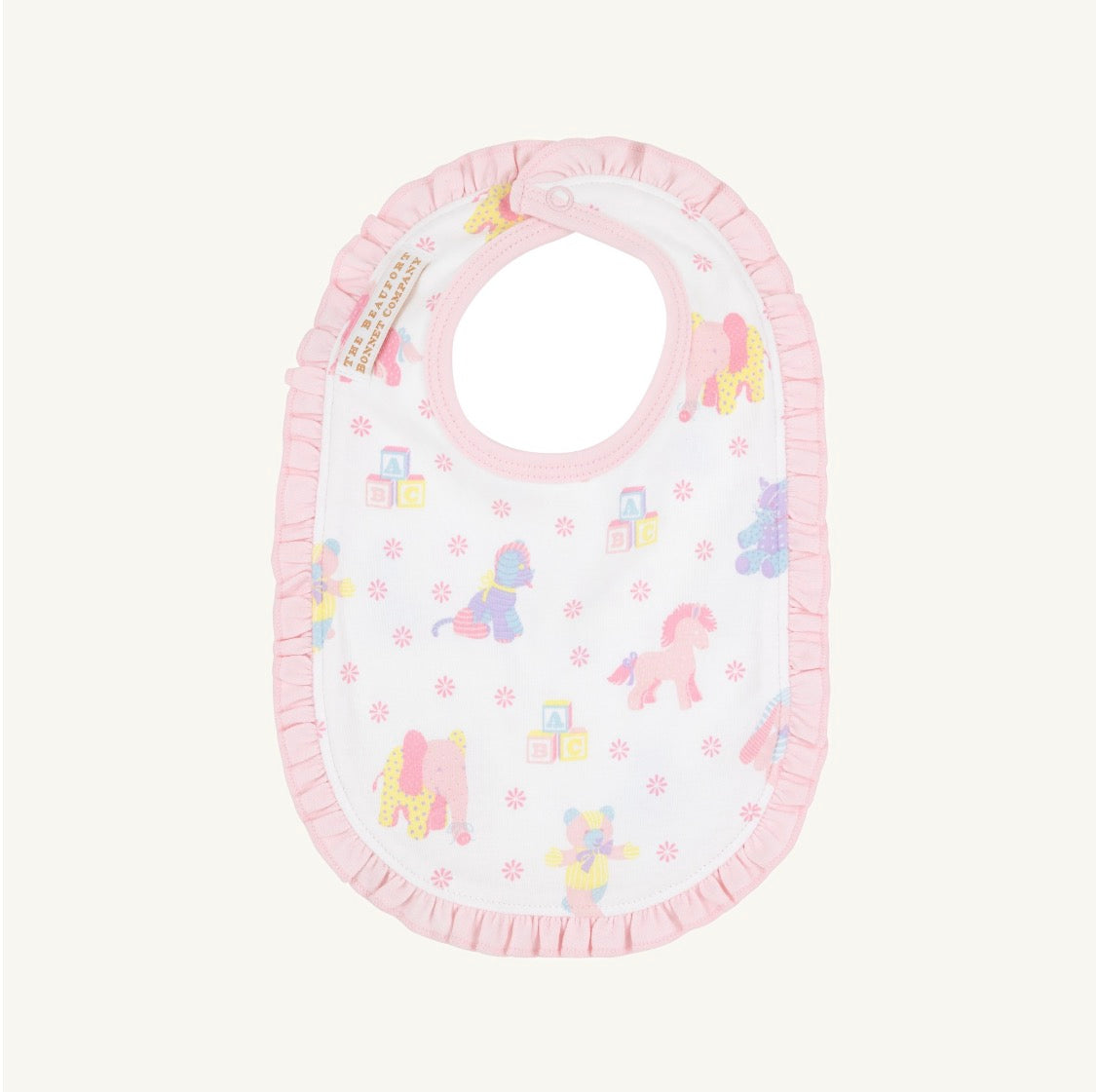 Burp Me Bib Cuddle Up Cutie Palm Beach Pink