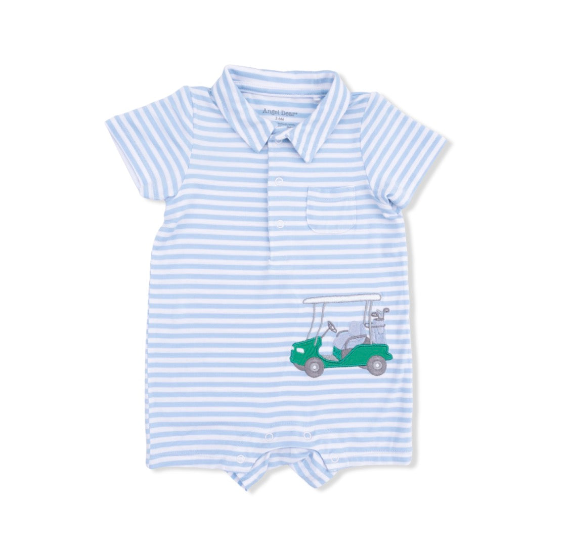 Striped Golf Polo Shortie