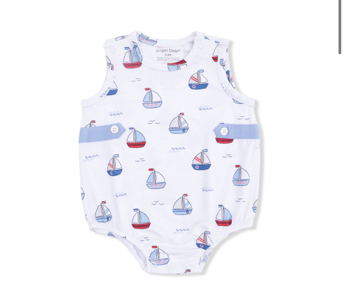 Bubbly Sailboats Blue Bubble