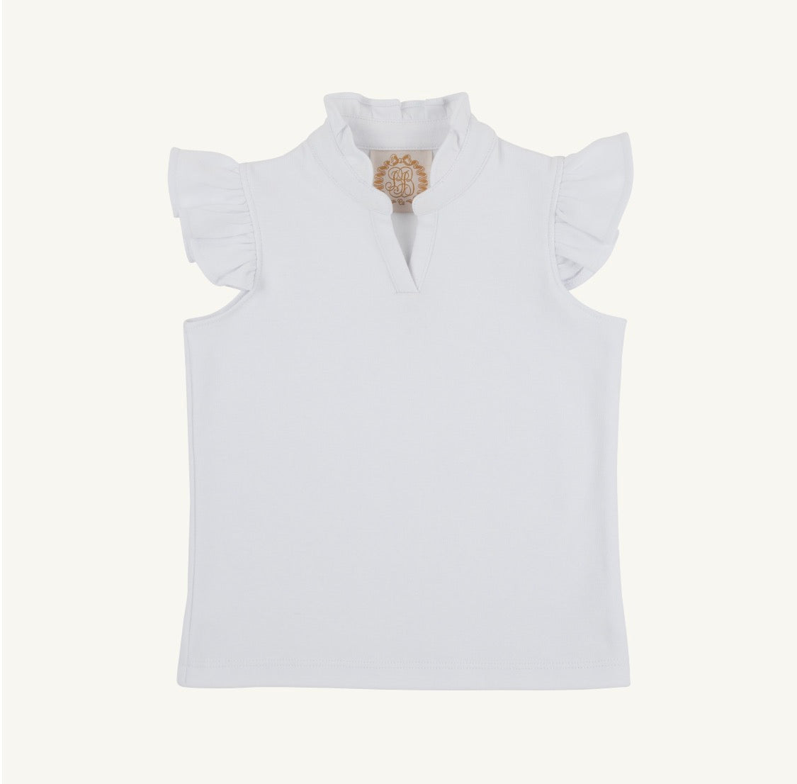 Rosie Ruffle Top Heavy Weight Worth Avenue White