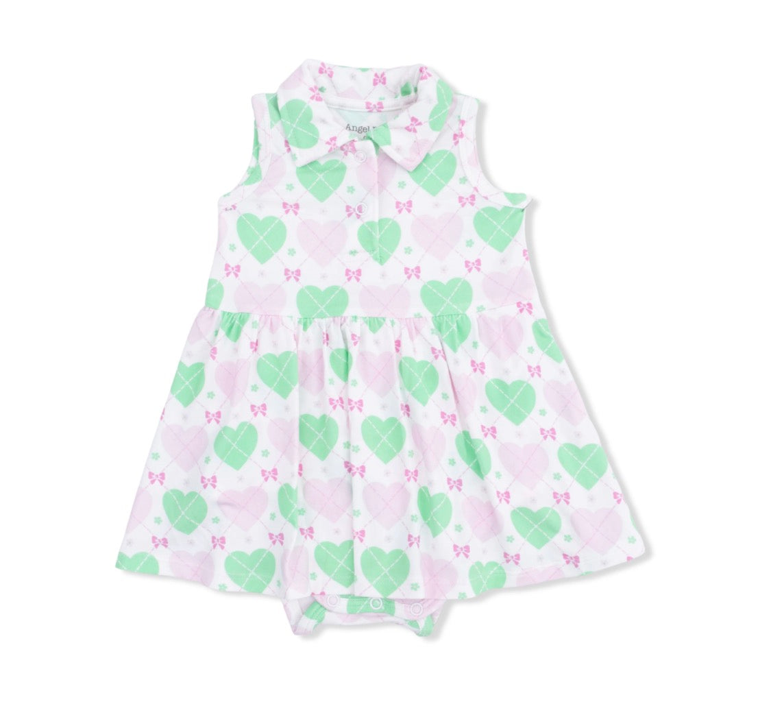 Heart Argyle Polo Tennis Dress