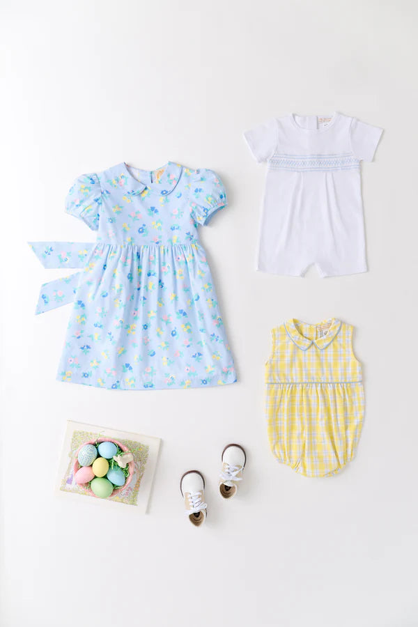Sleeveless Bradford Bubble Forsyth Park Plaid with Beale Street Blue