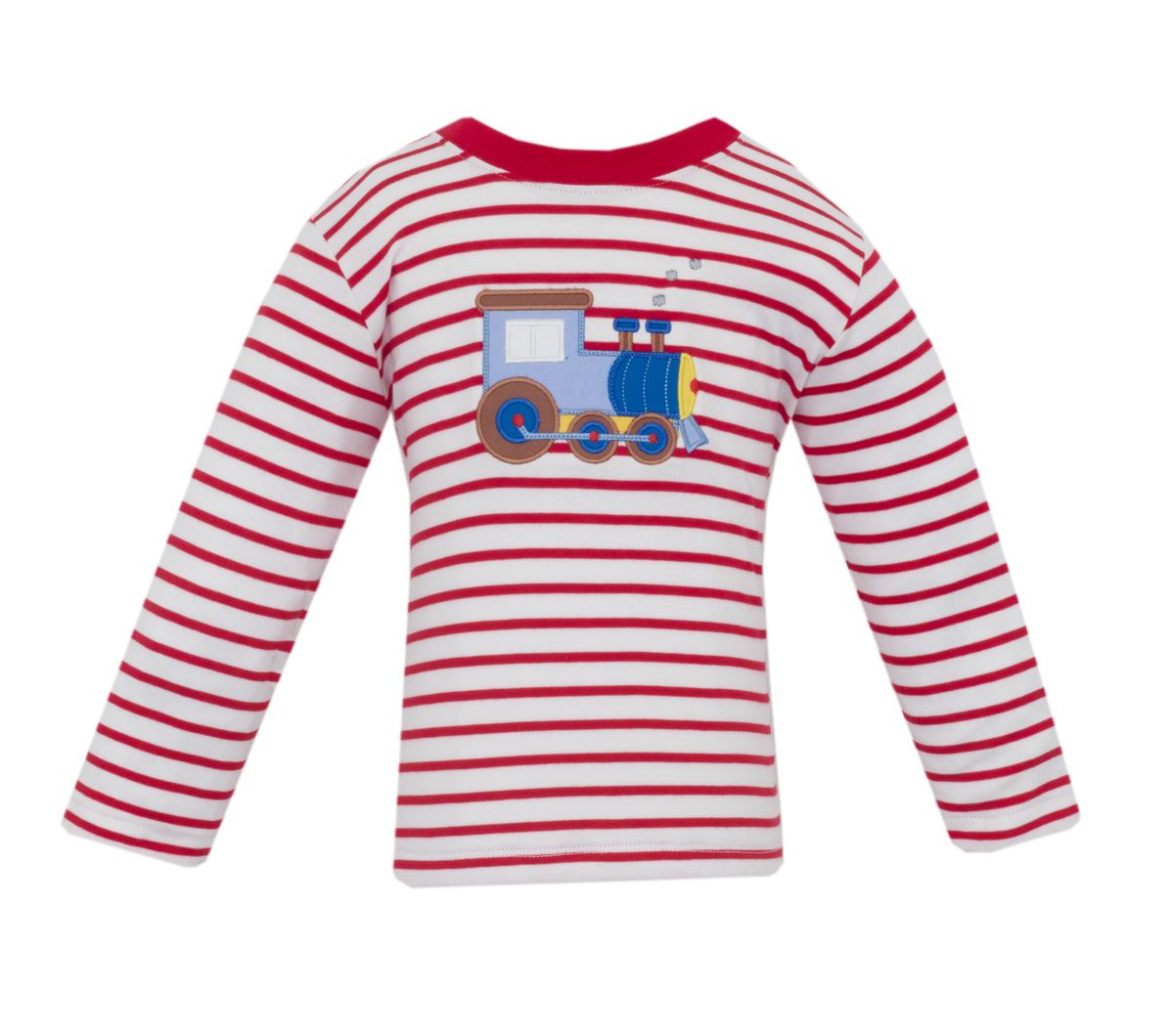 Train Red Knit Stripe Boy’s L/S Tshirt
