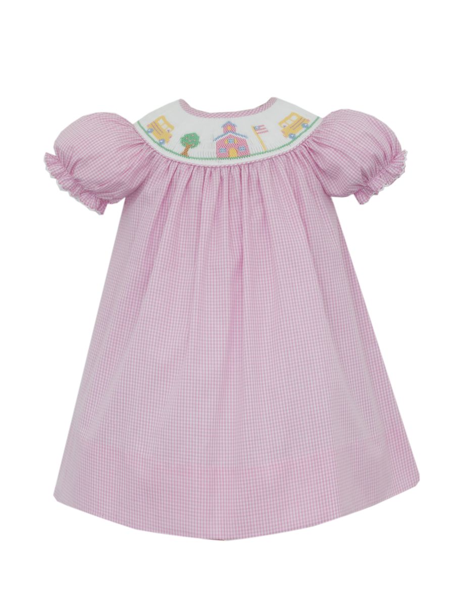 School House Pink Gingham Bishop Dress