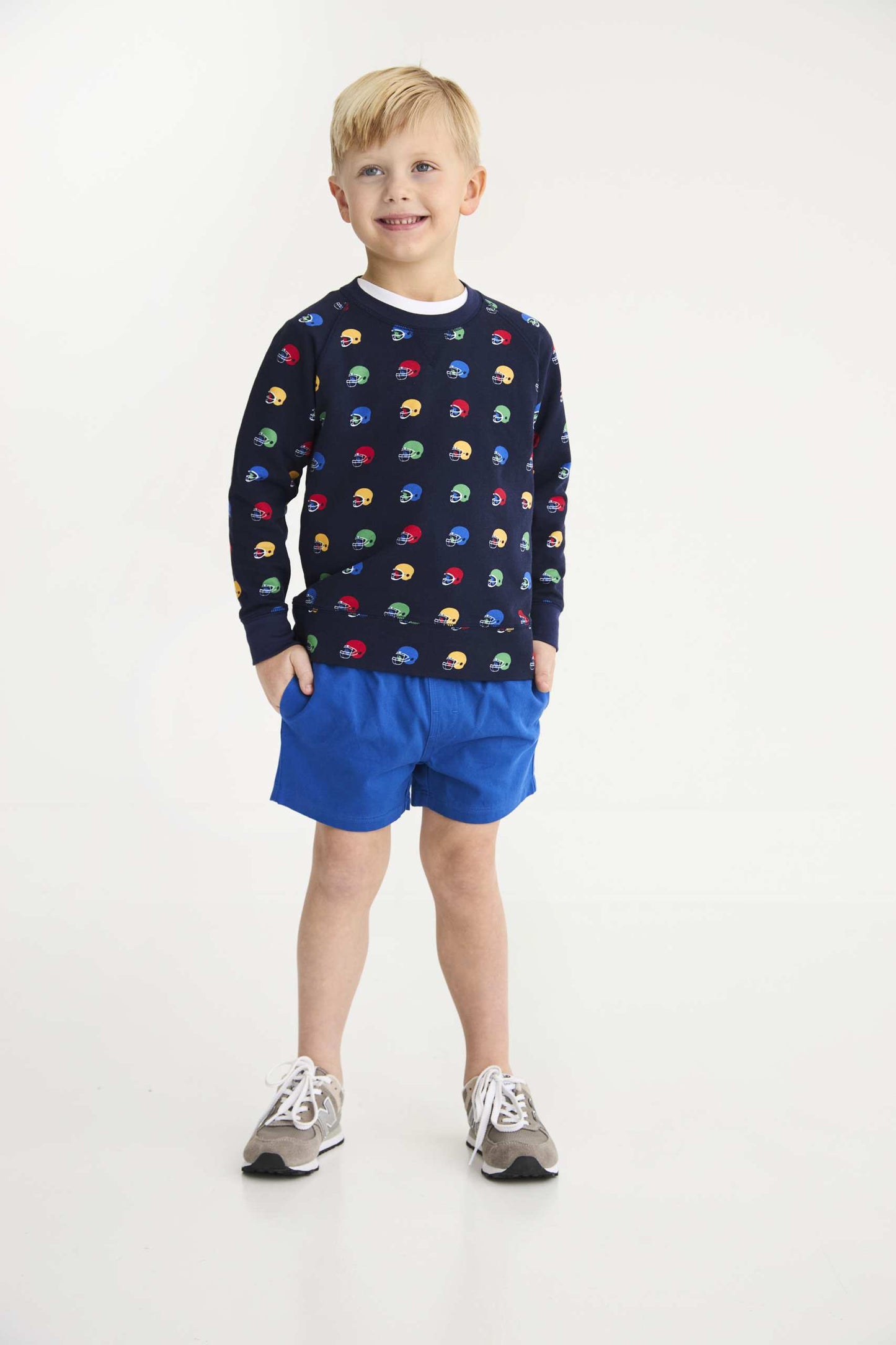 Cassidy Comfy Crewneck - Boys - French Hut! Nantucket Navy