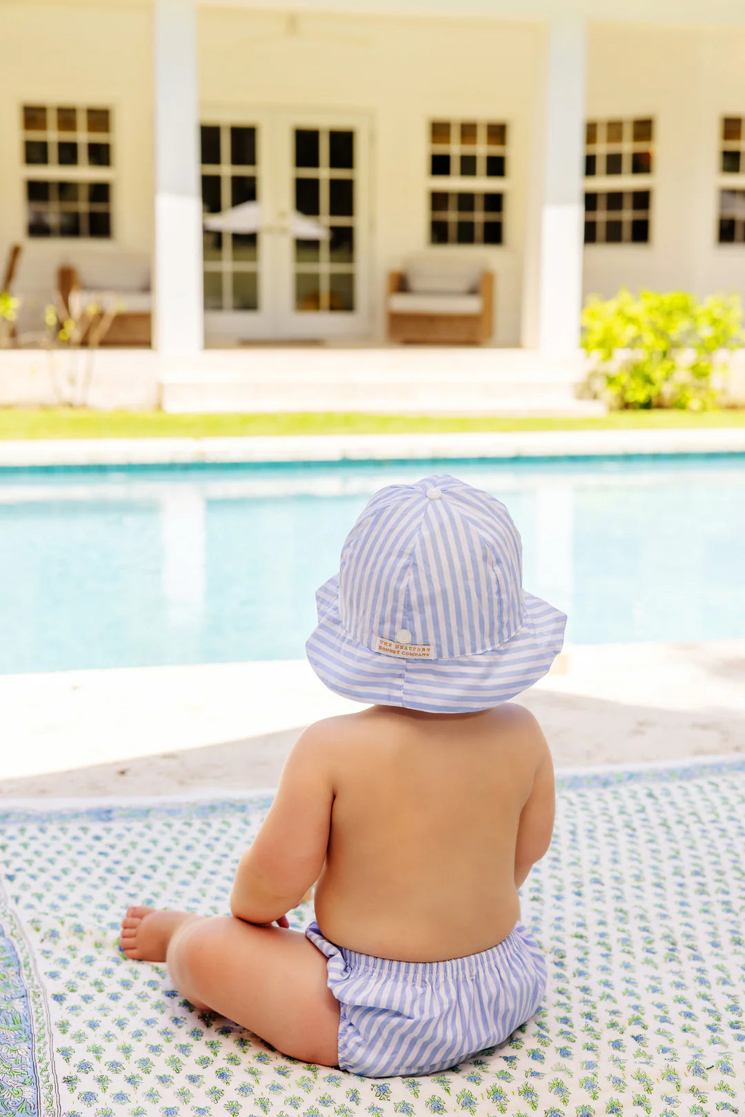 Beaufort Bucket Hat-Woven Dye Beale Street Blue Stripe
