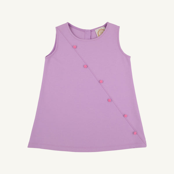 Blake Button Dress - Knit Valley High Violet / Winter Park Pink
