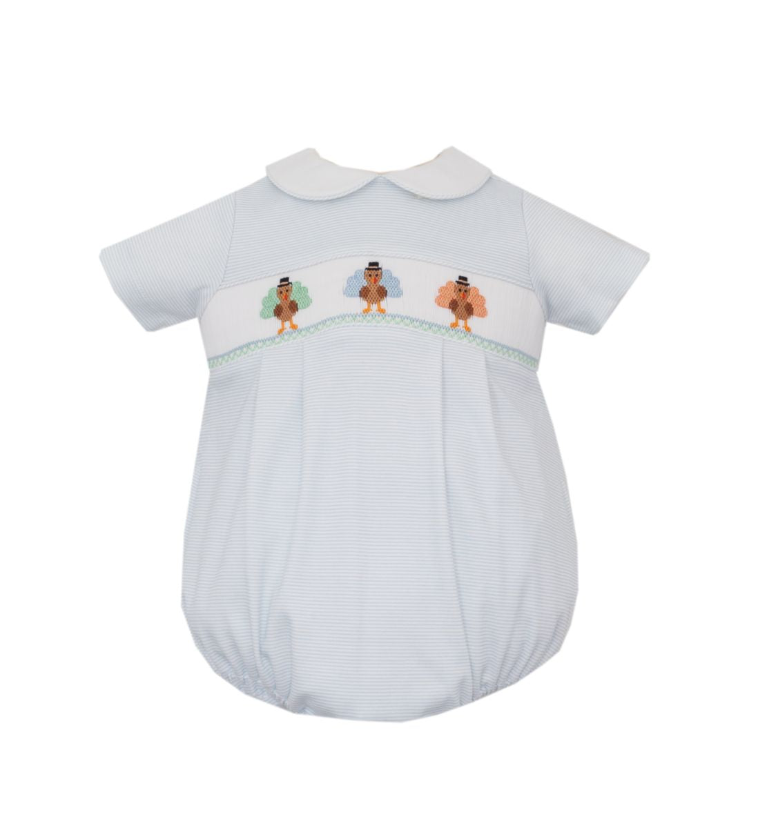 Turkey Boy Light Blue Knit Stripe Bubble