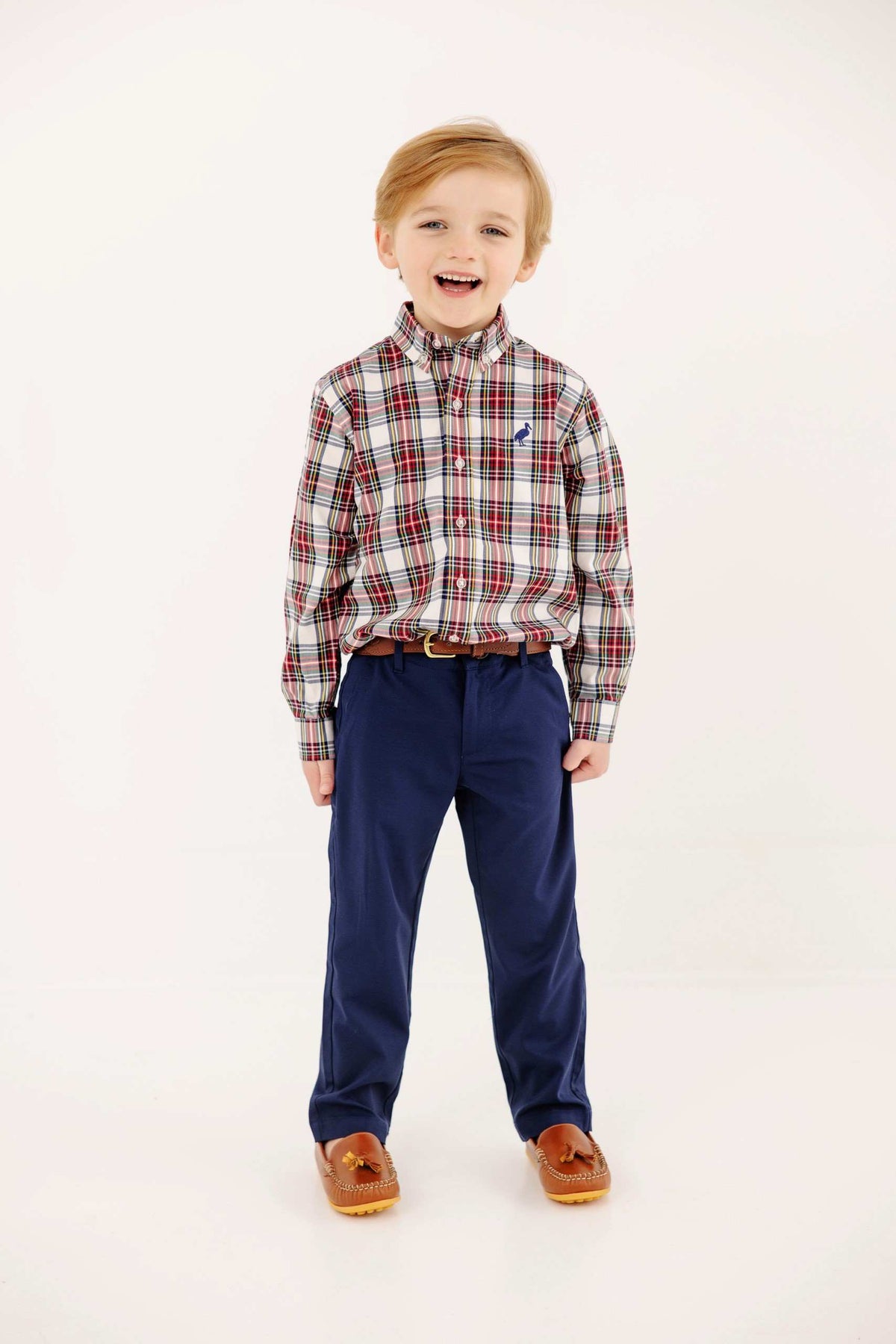 Deans List Dress Shirt Paris Pike Plaid Nantucket Navy