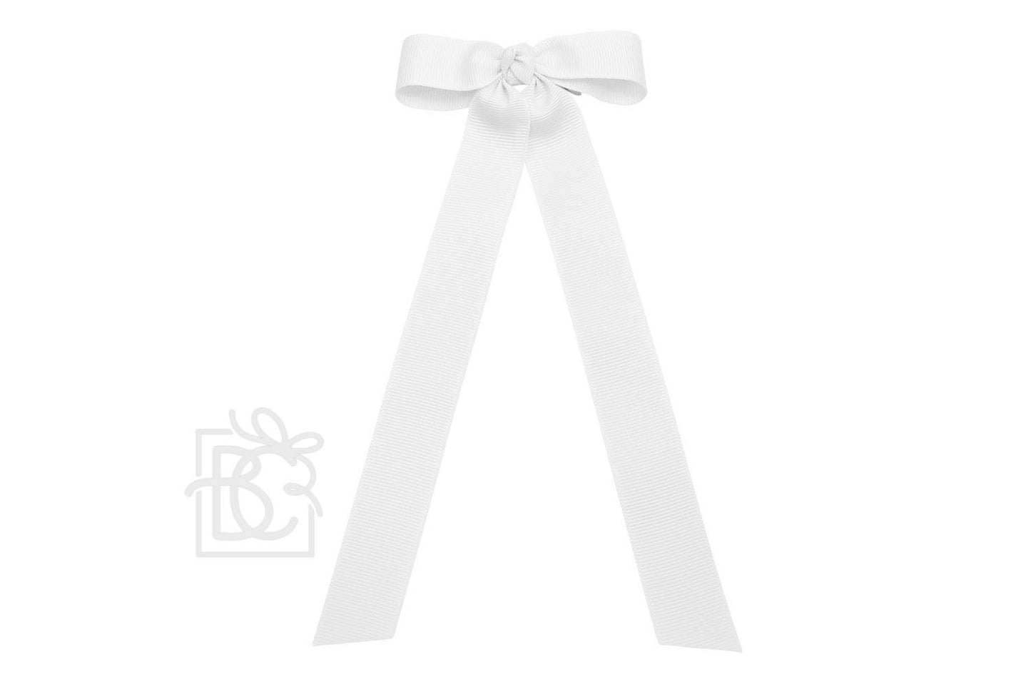 3.5″ Flat Bow With 7″ Streamers White