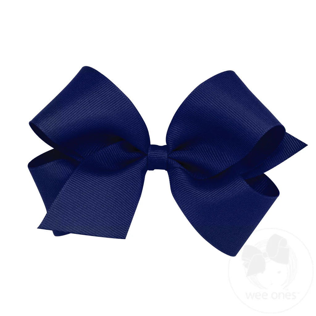 Solid Grosgrain Bow - Navy
