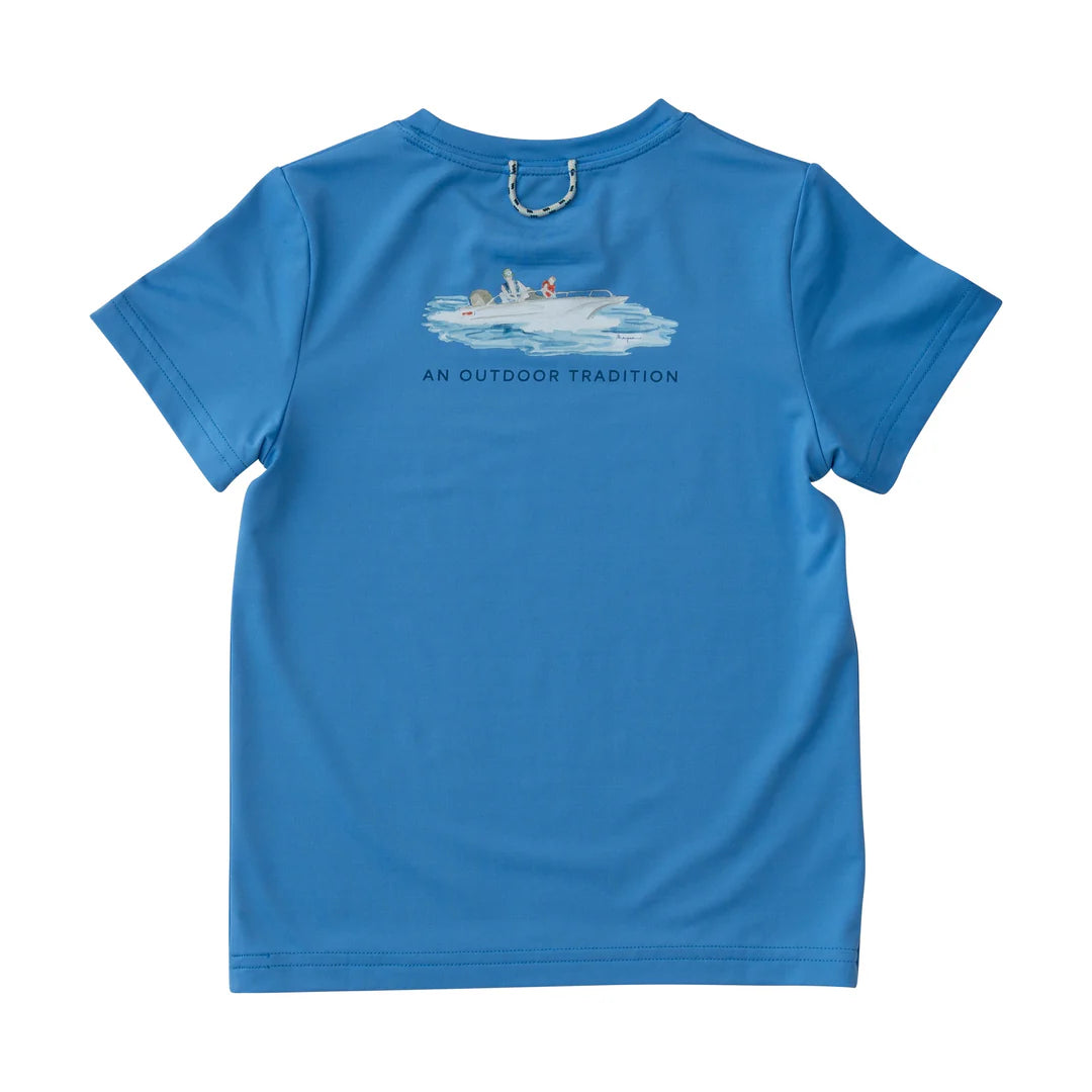 Prodoh Pro Performance Fishing T-Shirt- Boat/Marina Blue