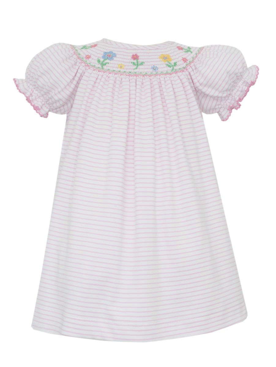 PinkStripe Angel Sleeve Bishop - Flowers