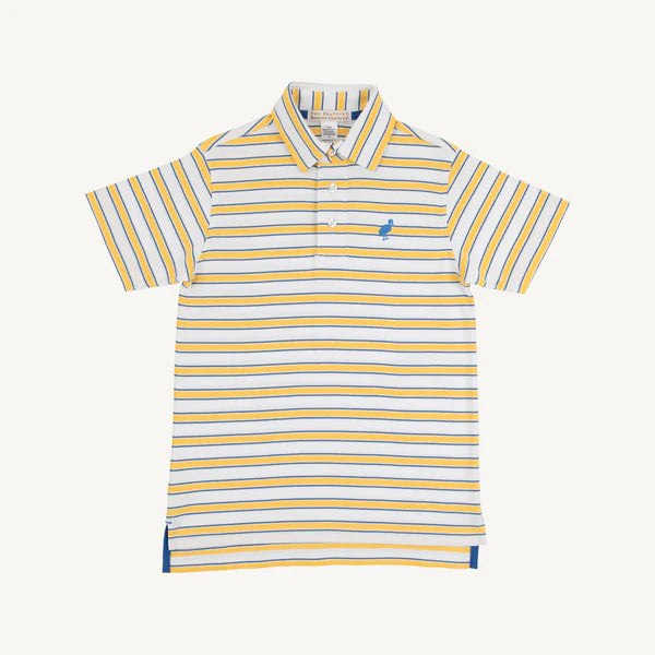 Prim & Proper Polo Lake Claire Lines with Wood Boat Blue Stork