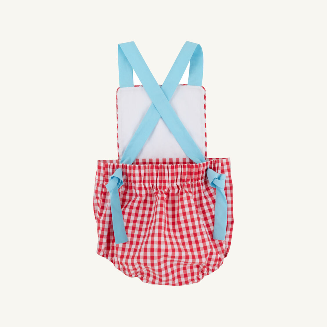 Sayre Sunsuit Richmond Red Gingham Worth Avenue White