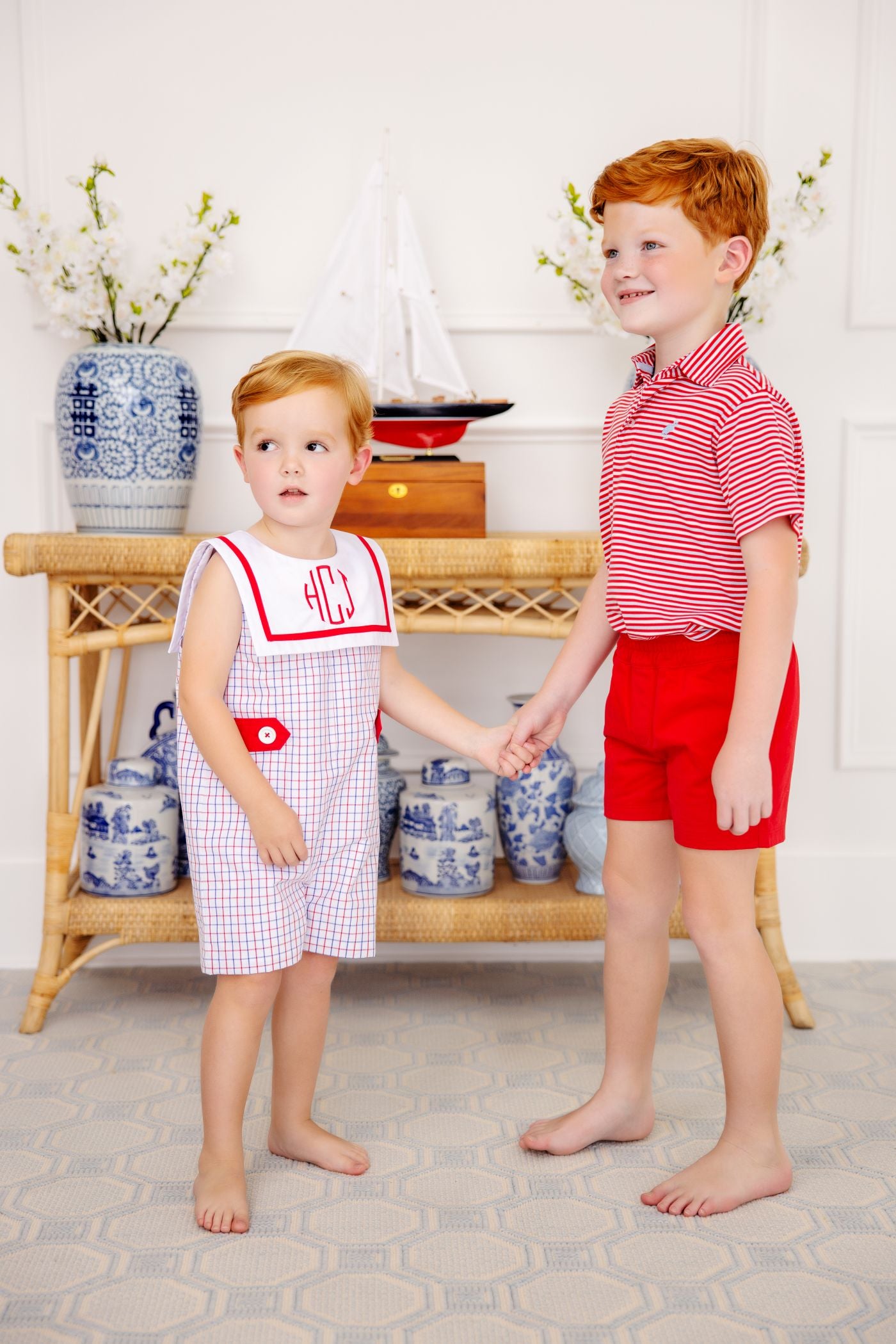 Townes Top Sail Jon Jon Lake Powell Plaid Worth Avenue White