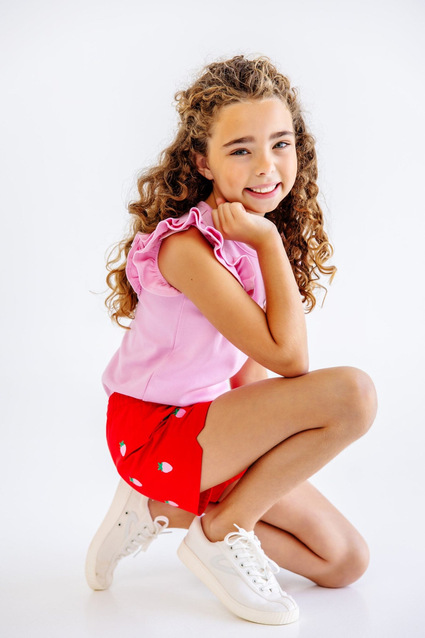 Ruehling Ruffle Top Pier Party Pink