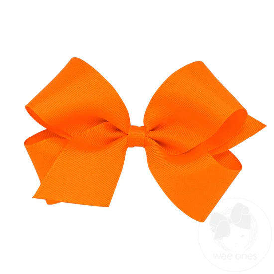 Solid Grosgrain Bow - ORG