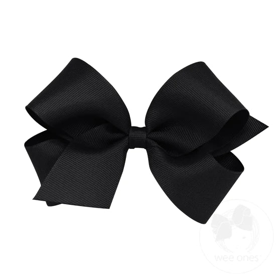 Solid Grosgrain Bow - BLK