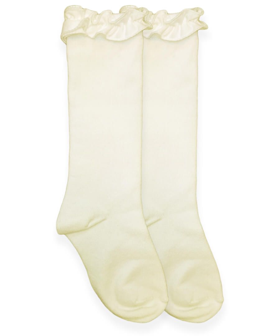 Jefferies Socks- Ivory Ruffle