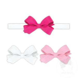 Tiny Grosgrain Bow w/Band (3pk)