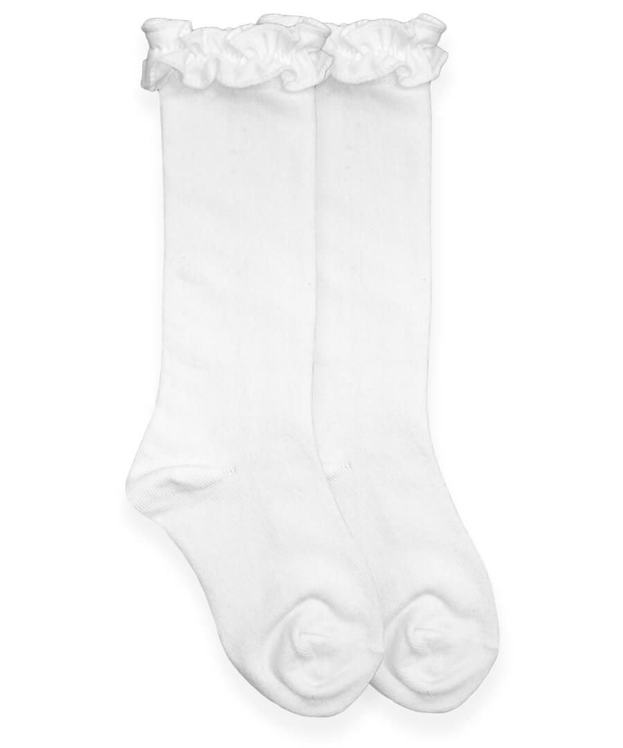 Jefferies Socks-White Ruffle