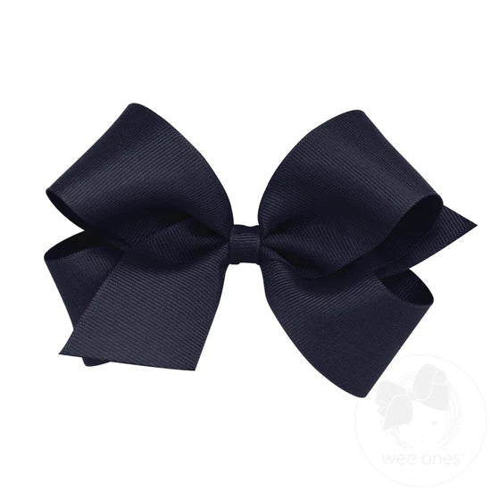 Solid Grosgrain Bow - Nantucket Navy