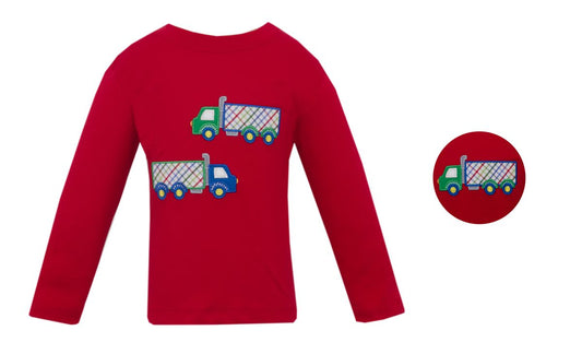 Wheeler Trucks Red Knit Long Sleeve Tshirt